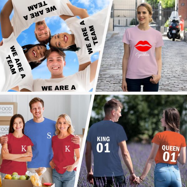 Custom T Shirts for Men Woman，Custom T Shirts Design Your Own，Personalized T Shirts Customized Tee Gifts Add Photo Logo Text - Image 7